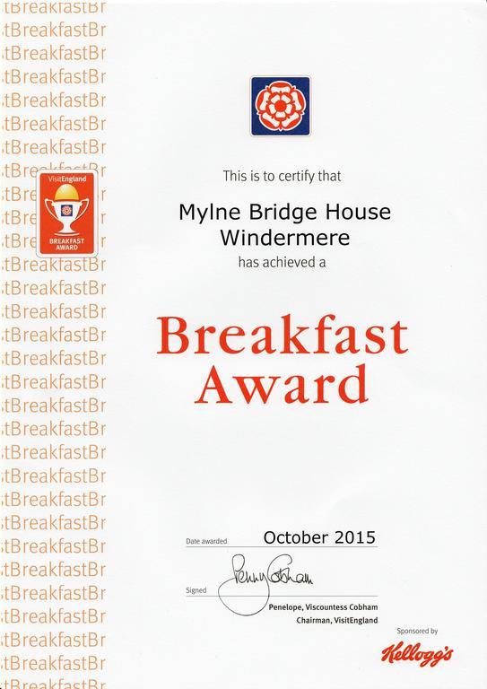 Mylne Bridge House Bed & Breakfast Windermere Eksteriør bilde